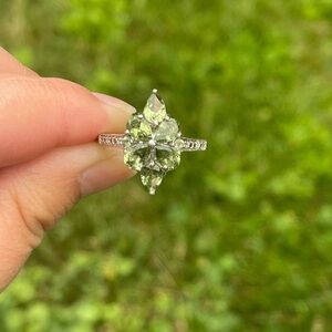 Natural Green Apatite Ring